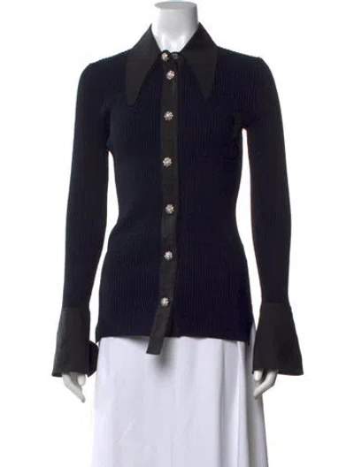 Pre-owned Ganni Sweater In Black/blue
