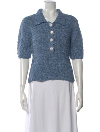 Pre-owned Ganni Sweater In Blue