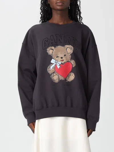 Ganni Sweater  Woman Color Black In Gray