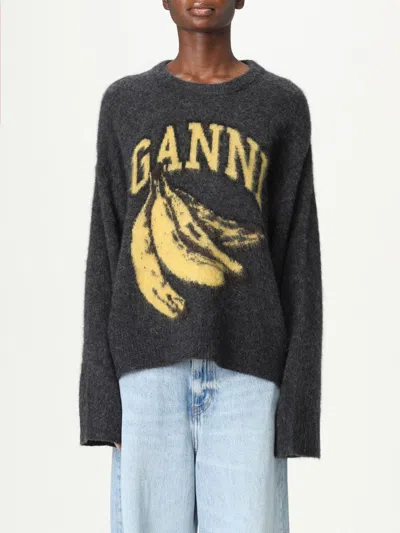 GANNI SWEATER GANNI WOMAN COLOR GREY,H21419020