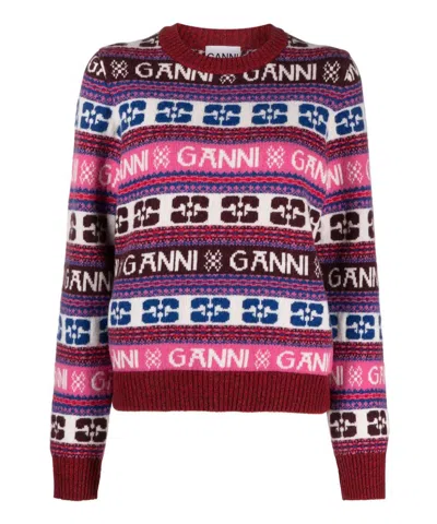 Ganni Sweater In Multicolor