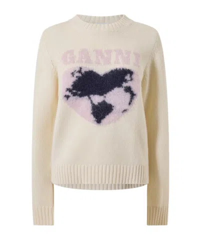 Ganni Sweater In Gold