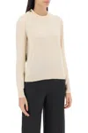 Ganni O-neck Shirt In Beige