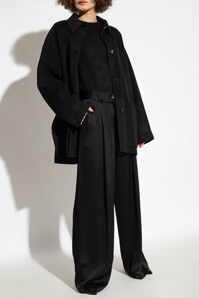 Ganni Sweater With Logo In Black