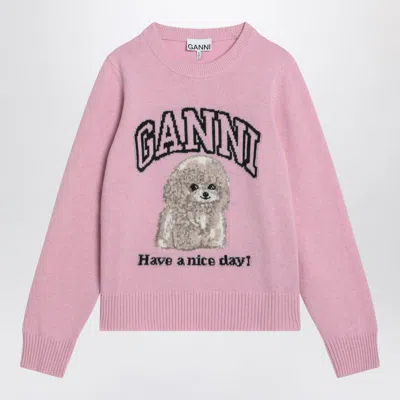 GANNI GANNI SWEATER WITH POODLE