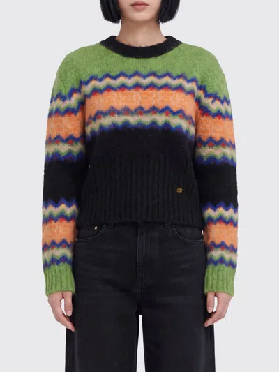 Ganni Brushed Alpaca Fair Isle Sweater Multicolour