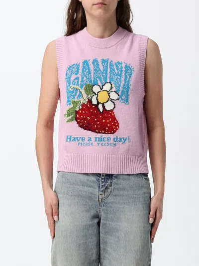 Ganni Sweater Woman Color Pink