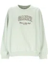 Ganni Logo-print Organic-cotton Sweatshirt
