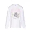 Ganni Heavyweight Jersey Re-cut Sweatshirt In White