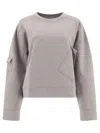 Ganni Oversized Sweatshirt Sweatshirts Grey In Gray