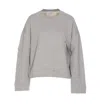 Ganni Oversized Sweatshirt Sweatshirts Grey In Gray