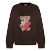 Ganni Women Bear Sweatshirt In Brown