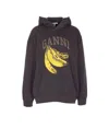 Ganni Women Vintage Wash Hoodie In Black