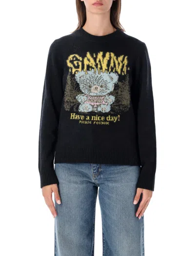 Ganni Sweaters In Black