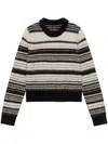 Ganni Patterned Intarsia-knit Jumper In Black