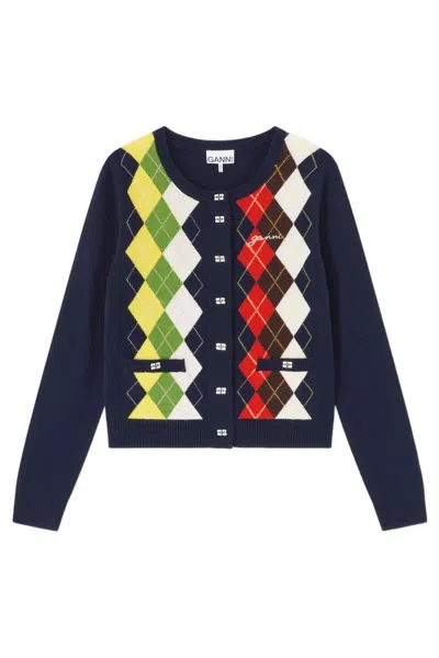 Ganni Sweaters In Blue