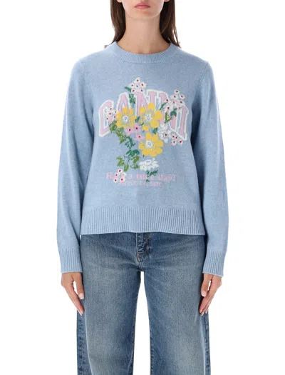 Ganni Sweaters In Blue