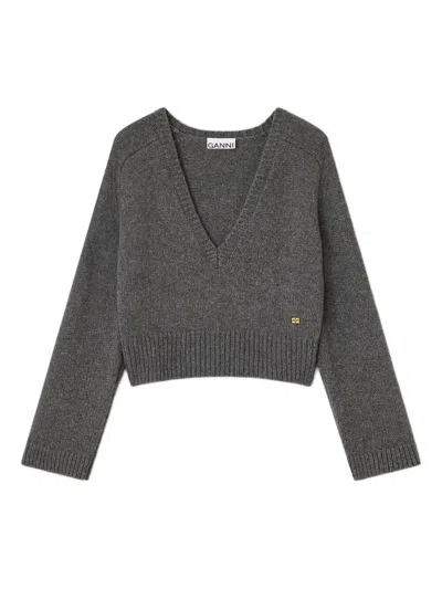 Ganni Sweaters In Gray