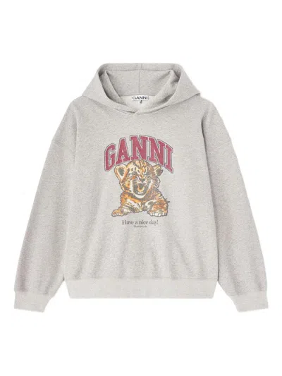 Ganni Sweaters Grey In Gray