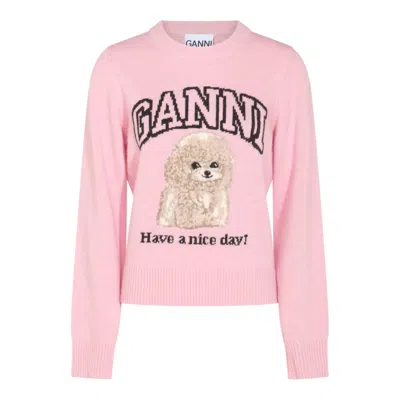 GANNI SWEATERS LIGHT AND NATURAL