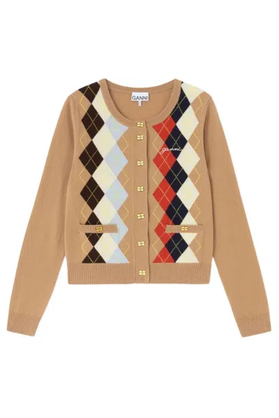 Ganni Sweaters In Neutral