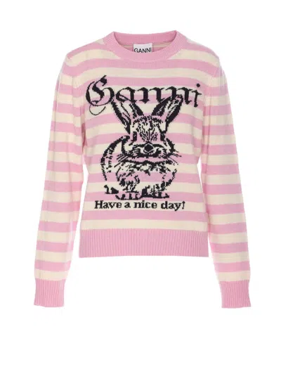 GANNI GANNI STRIPED SWEATER