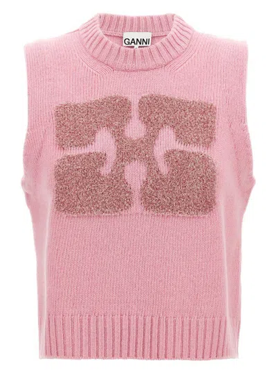 Ganni Sweaters In Pink