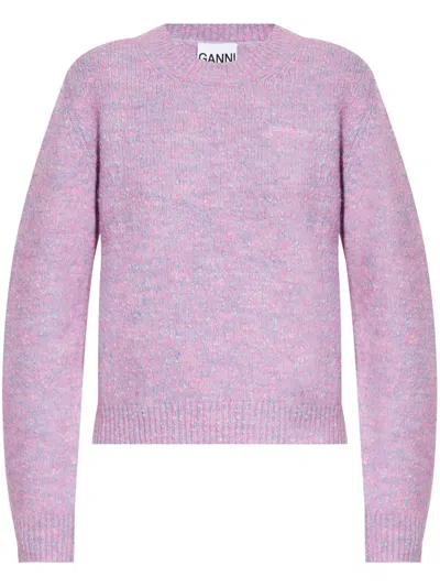 Ganni Sweaters In Rose Violet