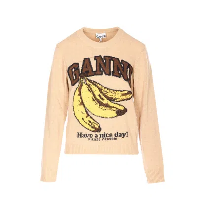 Ganni Sweaters In Brown