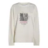 Ganni Kittens Print Cotton Sweatshirt In White