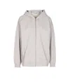 Ganni Isoli Teddy Oversized Zip Hoodie In White