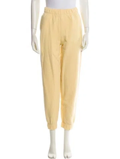 Pre-owned Ganni Sweatpants In Yellow