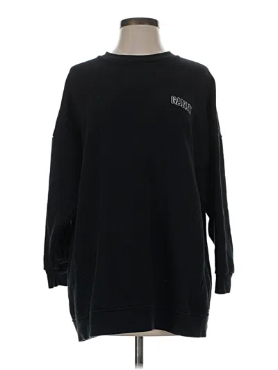 Pre-owned Ganni Sweatshirt In Black