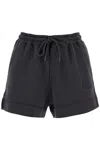Ganni Sweatshirt Fabric Shorts In Grey