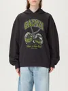 Ganni Women Cherries Organic Cotton Hoodie In Black