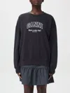 Ganni Logo-print Organic-cotton Sweatshirt In Black