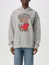 Ganni Isoli Bear Oversize Sweatshirt Hoodie In Grey