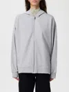Ganni Womens Isoli Teddy Oversized Zip Hoodie In Gray