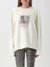 Ganni Off-white Isoli Kittens Drop Shoulder Sweatshirt In White