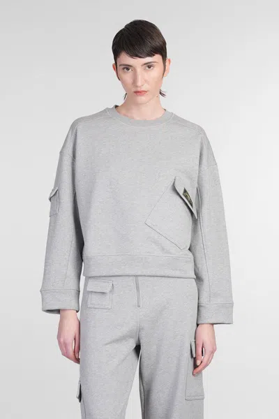 Ganni Sweatshirt In Grey