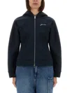 Ganni Sweatshirt With Logo In Blue