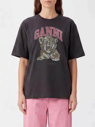 Ganni スウェットシャツ レディース カラー チャコール In Black