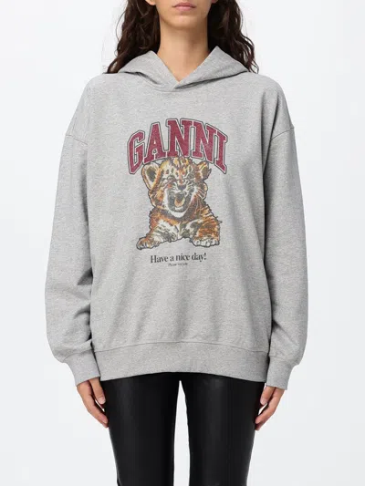 Ganni Sweatshirt Woman Color Grey In Gray
