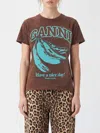 Ganni Future Jersey Baby Fit Banana In Brown
