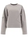Ganni Oversized Sweatshirt Sweatshirts Grey In Gray