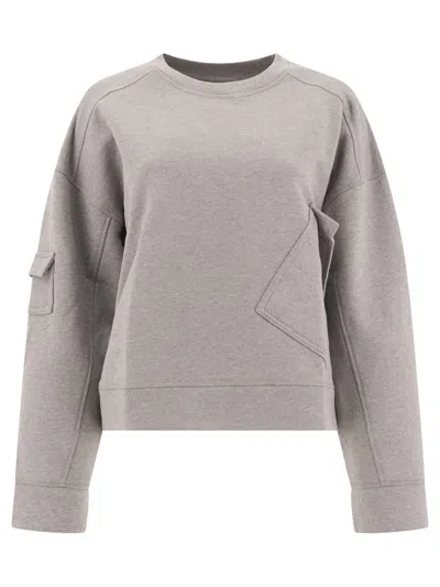 Ganni Sweatshirts In Gray