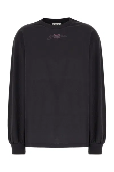 Ganni Sweatshirts In Black