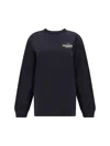 Ganni Logo-print Cotton Sweatshirt In Black