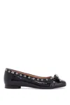 Ganni Ballerina With Bow In Nero