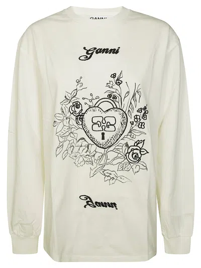 Ganni T-shirt In White